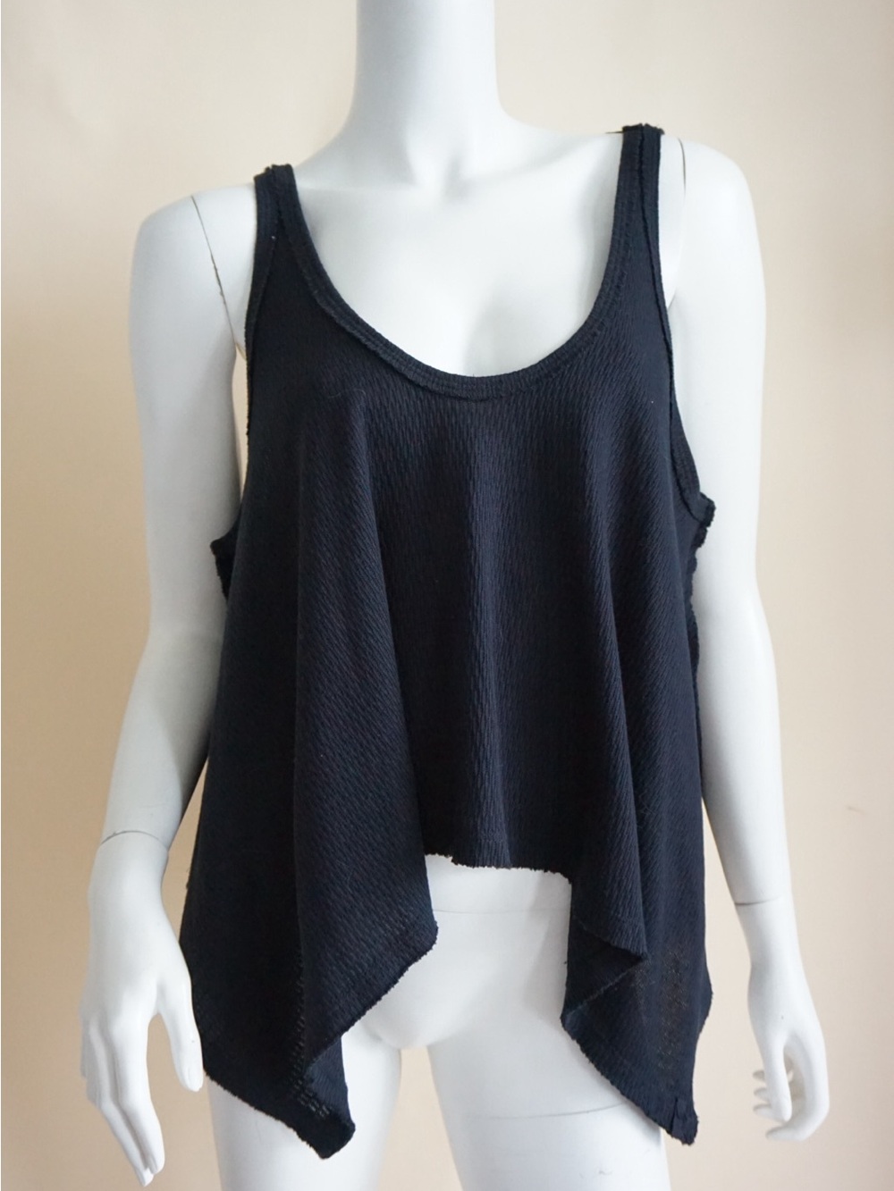 Free People Cotton Asymmetrical Textured Tank NWT - Size XS